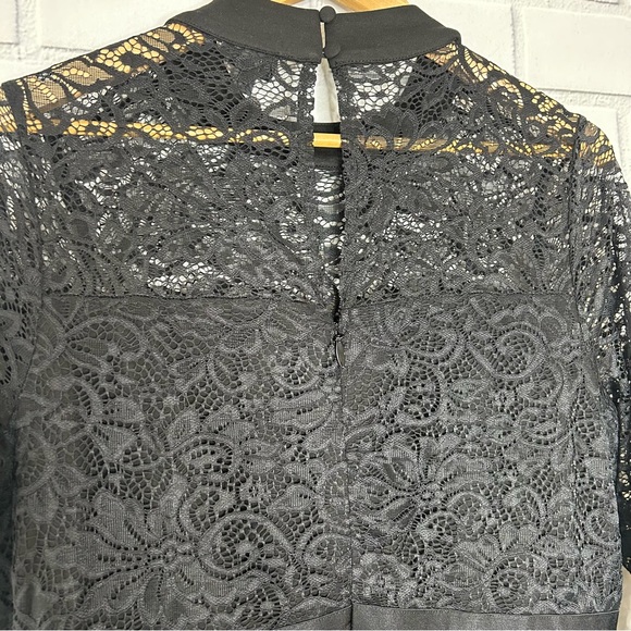 Torrid Black Lace Mock Neck Skater Midi Dress size 18 - Picture 7 of 9